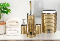 ست 5 پارچه ویولت خطدار کروم - پرشین مروارید