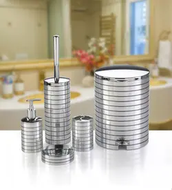 ست 5 پارچه ویولت خطدار کروم - پرشین مروارید