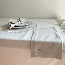 دستمال لینن کد F