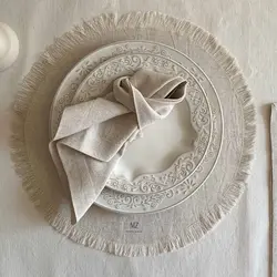 دستمال لینن کد F