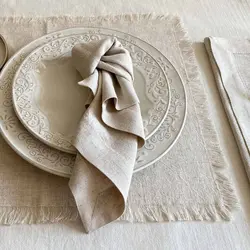 دستمال لینن کد F