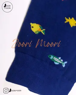 جوراب ساقدار مردانه طرح دریایی-1073