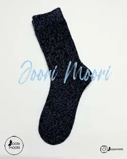 جوراب ساقدار پشمی دو رنگ-1020