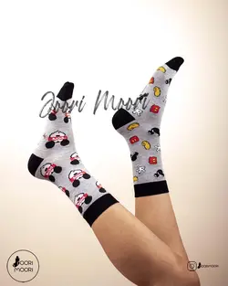 جوراب لنگه به لنگه طرح کارتونی-میکی موس-1014