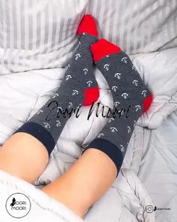 جوراب ساقدار طرح لنگر-1007