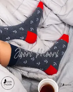 جوراب ساقدار طرح لنگر-1007