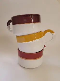 ماگ سفالی رنگین