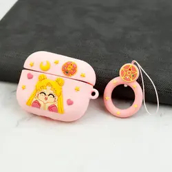 محافظ ایرپاد پرو سیلیکونی طرح دخترانه صورتی