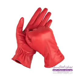 دستکش چرم زنانه مدل آیلا | چرم طبیعی بره گوسفند - بیتن استایل