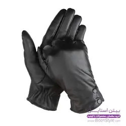 دستکش چرم مردانه مدل آدرین | چرم طبیعی بره گوسفند - بیتن استایل