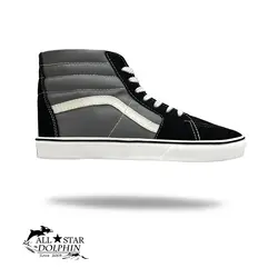 کتانی ونس ساق بلند طرح طوسی