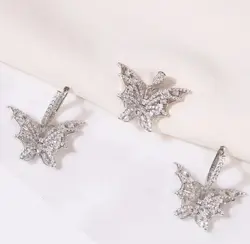 نیم ست پروانه نقره