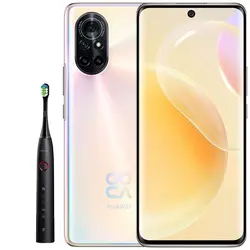 گوشی موبایل هوآوی مدل nova 8 دو سیم کارت ظرفیت 128 گیگابایت و رم 8 گیگابایت به همراه مسواک برقی هوآوی مدل lebooo