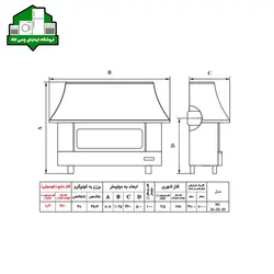 بخاری گازی نیک کالا طرح شومینه مدل سیمین کد MC26 - فروشگاه اینترنتی لوازم خانگی چمی کالا