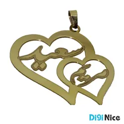 آویز گردنبند طلا 18 عیار طرح مریم و سعید کد 15217