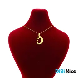 گردنبند طلا 18 عیار طرح ماهلین Mahlin کد DN-P0608