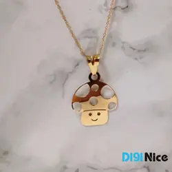 گردنبند طلا 18 عیار طرح قارچ کد DN-P0512