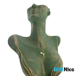گردنبند طلا 18 عیار طرح جوانه کد DN-P1169