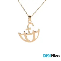 گردنبند طلا 18 عیار طرح چتر (کد DN-P1817)