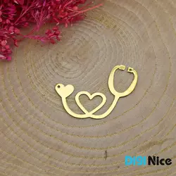 گردنبند طلا 18 عیار طرح گوشی پزشکی (کد DN-P2122)