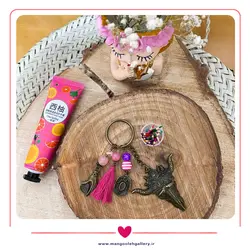 سرکلیدی صورتی سر گاو - فروشگاه بدلیجات و زیورآلات منگوله