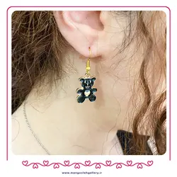 گوشواره خرس مشکی - فروشگاه بدلیجات و زیورآلات منگوله