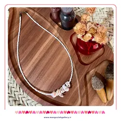 گردنبند منجق و صدف نامنظم - فروشگاه بدلیجات و زیورآلات منگوله