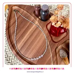 گردنبند منجق و قلب هفت رنگ - فروشگاه بدلیجات و زیورآلات منگوله