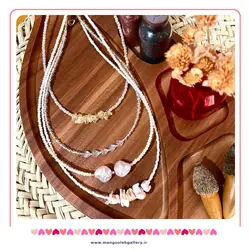 گردنبند منجق و قلب هفت رنگ - فروشگاه بدلیجات و زیورآلات منگوله