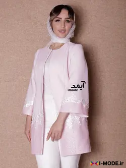 مانتو مجلسی صورتی زنانه - فروشگاه اینترنتی مد و لباس آیمد