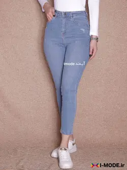 قیمت و خرید شلوار جین زنانه جذب شلوار لی زاپدار زنانه آبی