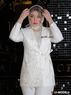 خرید کت مجلسی جذاب عروس مدل رادا مدل جدید مانتو عقد عروس