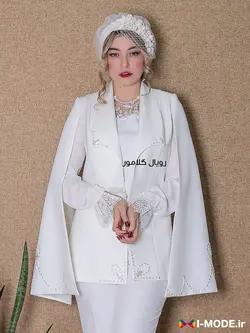 مشخصات و قیمت خرید مدل کت عروس شنلدر مدل ژامک کت جواهر دوزی