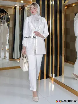 قیمت خرید کت ژاکارد زنانه شیک مدل ژینو کت مجلسی جواهر دوزی