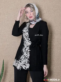 قیمت و خرید کت مشکی زنانه مجلسی مدل ریتا کت مجلسی مشکی بلند