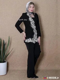 قیمت و خرید کت مشکی زنانه مجلسی مدل ریتا کت مجلسی مشکی بلند