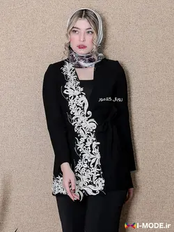 قیمت و خرید کت مشکی زنانه مجلسی مدل ریتا کت مجلسی مشکی بلند