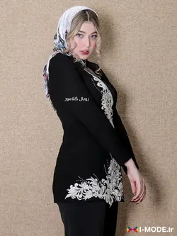 قیمت و خرید کت مشکی زنانه مجلسی مدل ریتا کت مجلسی مشکی بلند