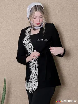 قیمت و خرید کت مشکی زنانه مجلسی مدل ریتا کت مجلسی مشکی بلند