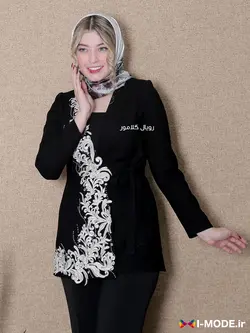 قیمت و خرید کت مشکی زنانه مجلسی مدل ریتا کت مجلسی مشکی بلند