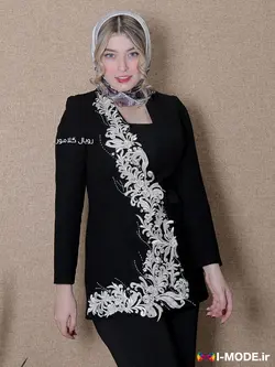 قیمت و خرید کت مشکی زنانه مجلسی مدل ریتا کت مجلسی مشکی بلند