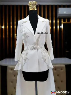مشخصات و خرید کت دامن عروس شیک مدل جدید مانتو عقد محضری عروس