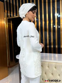 مانتو عروس سونیا مانتو عقد محضری جدید زنانه مانتو عروس شیک - فروشگاه اینترنتی مد و لباس آیمد