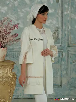 مانتو ژاکارد مجلسی جدید مدل چشمه مانتو عقد محضری مروارید دوز - فروشگاه اینترنتی مد و لباس آیمد