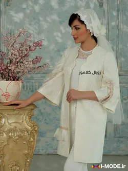 مانتو ژاکارد مجلسی جدید مدل چشمه مانتو عقد محضری مروارید دوز - فروشگاه اینترنتی مد و لباس آیمد