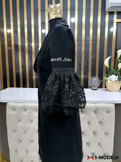 قیمت خرید مانتو مشکی مجلسی بلند شیک مدل مانتو مشکی ترکیبی