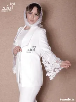 کت عقد محضر شیک مدل ساتین ۲ کت عروس جواهر دوزی - مزون آیمد
