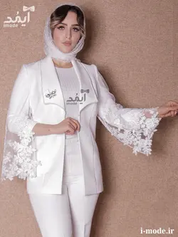 کت عقد محضر شیک مدل ساتین ۲ کت عروس جواهر دوزی - مزون آیمد