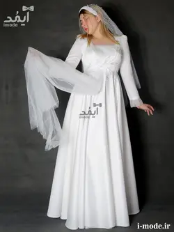 خرید پیراهن عقد محضری جواهر دوزی لباس عقد محضری باحجاب شیک