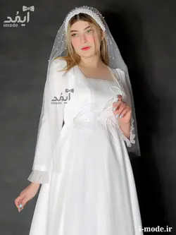 خرید پیراهن عقد محضری جواهر دوزی لباس عقد محضری باحجاب شیک